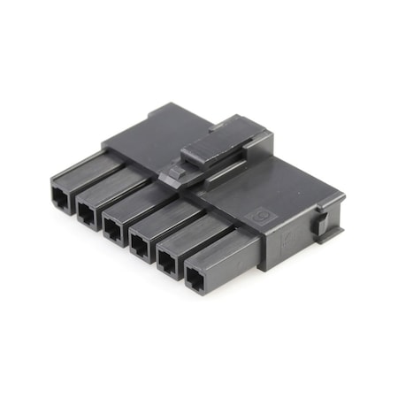 Molex Mega-Fit Tangless Tpa-Capable Receptacle Housing, Single Row, 6 Circuit,  2004561216